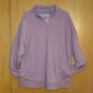 Tek Gear Quarter-Zip Ultrasoft Fleece Jacket Pink Heather XXL